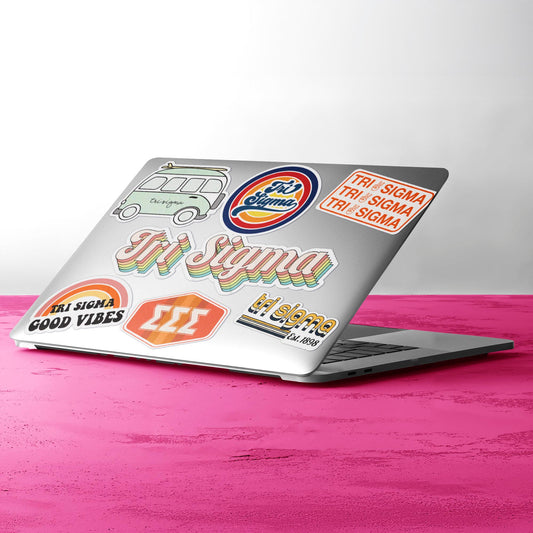 Sigma Sigma Sigma <br> Retro Sticker Sheet