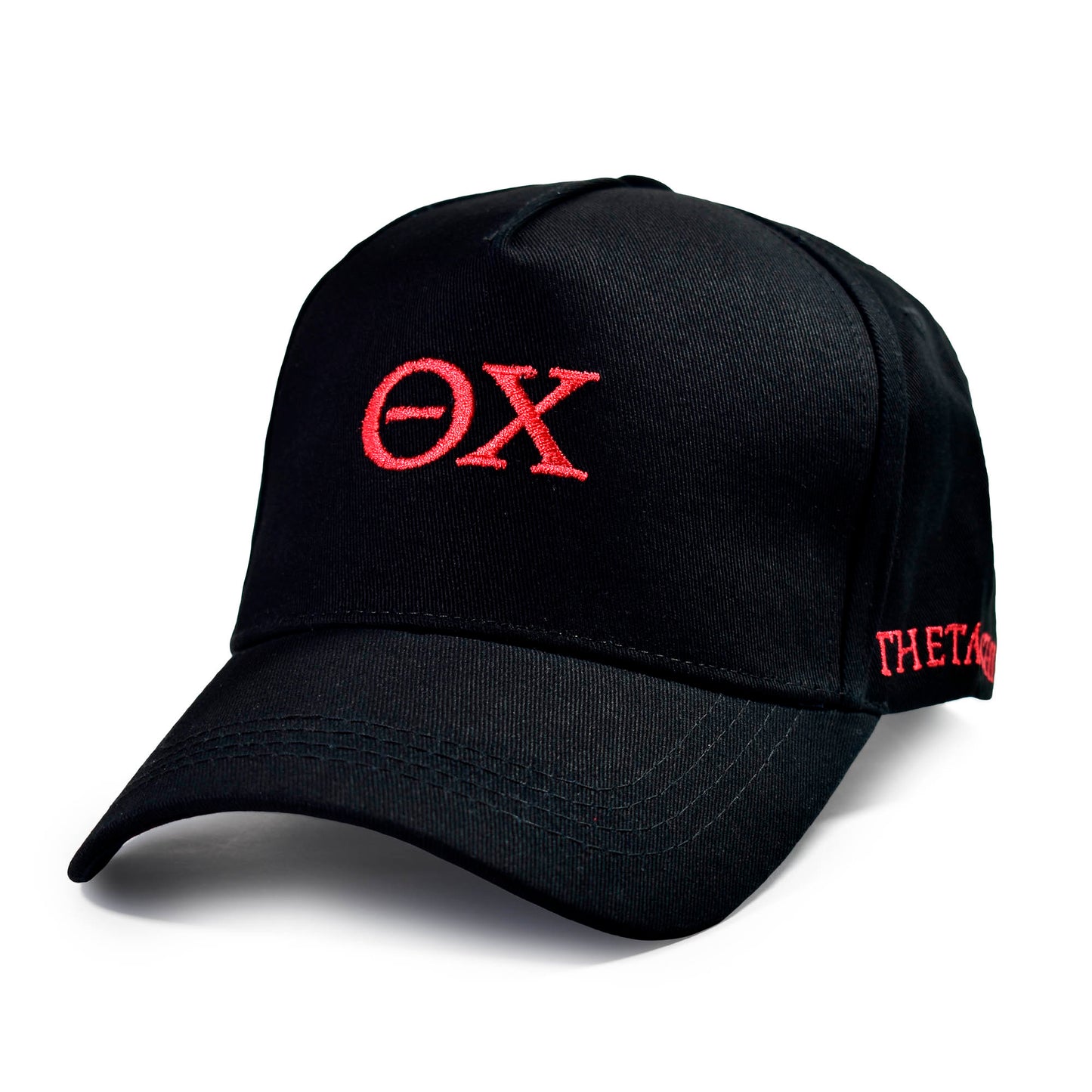 Theta Chi Fraternity Baseball Cap- Brushed Cotton 5-Panel Black Hat