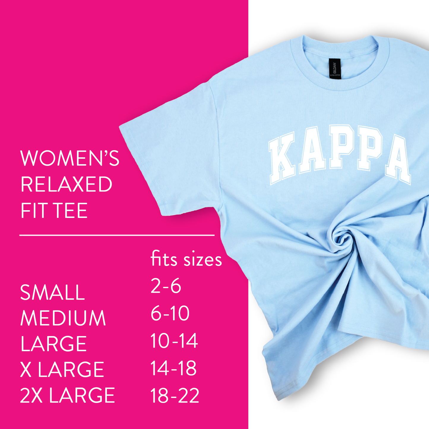 Kappa Kappa Gamma Sorority T-Shirt- Varsity Design