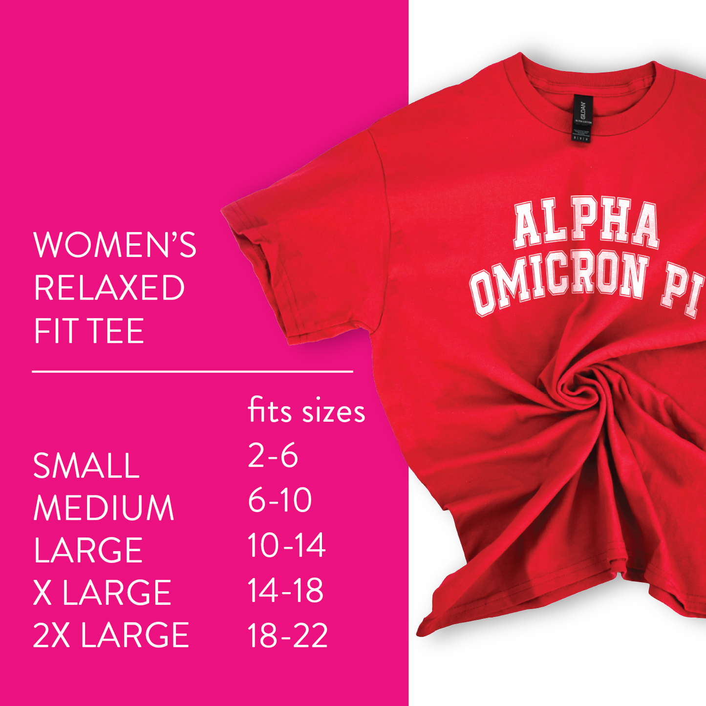 Alpha Omicron Pi Sorority T-Shirt- Varsity Design