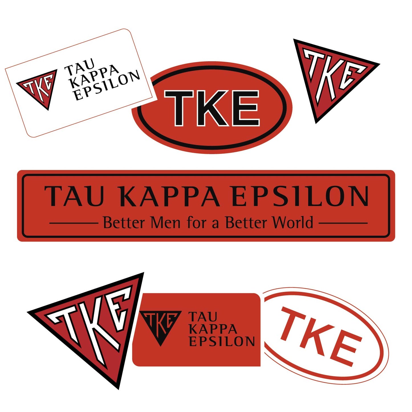Tau Kappa Epsilon Fraternity Sticker Sheet- Brand Focus