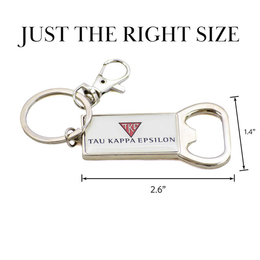 Delta Sigma Phi Fraternity Keychain with Flat Bottle Opener