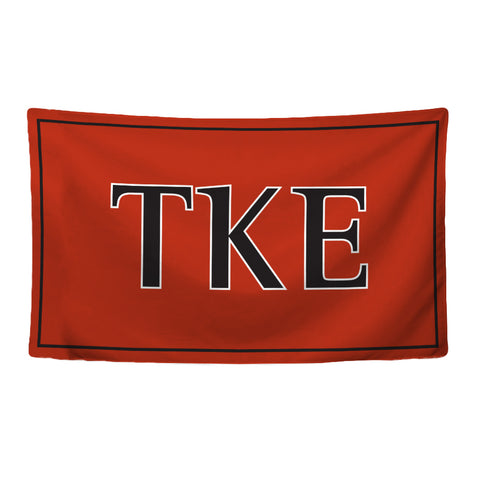 Tau Kappa Epsilon Fraternity Greek Letters Flag, Two-Color Design