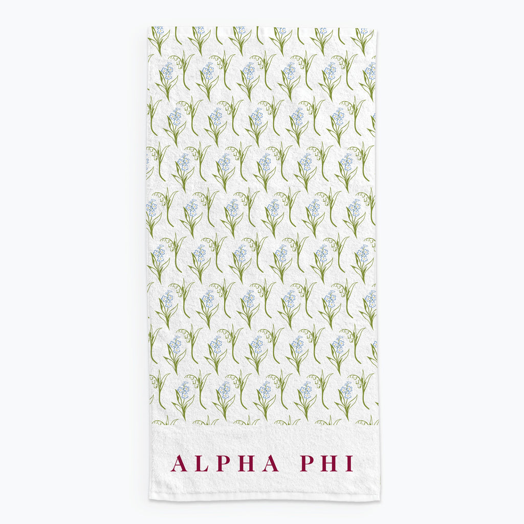 Alpha Phi Beach Towel- Lightweight Brand Design