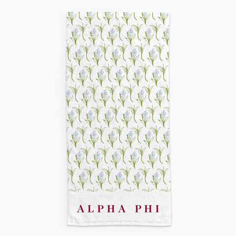 Alpha Phi Beach Towel- Lightweight Brand Design