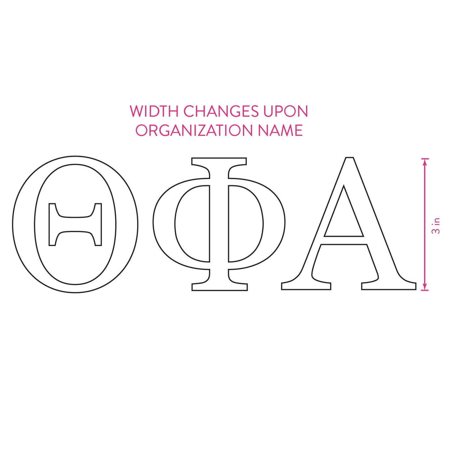 Delta Sigma Phi Fraternity Car Decal Sticker- Greek Letters Design