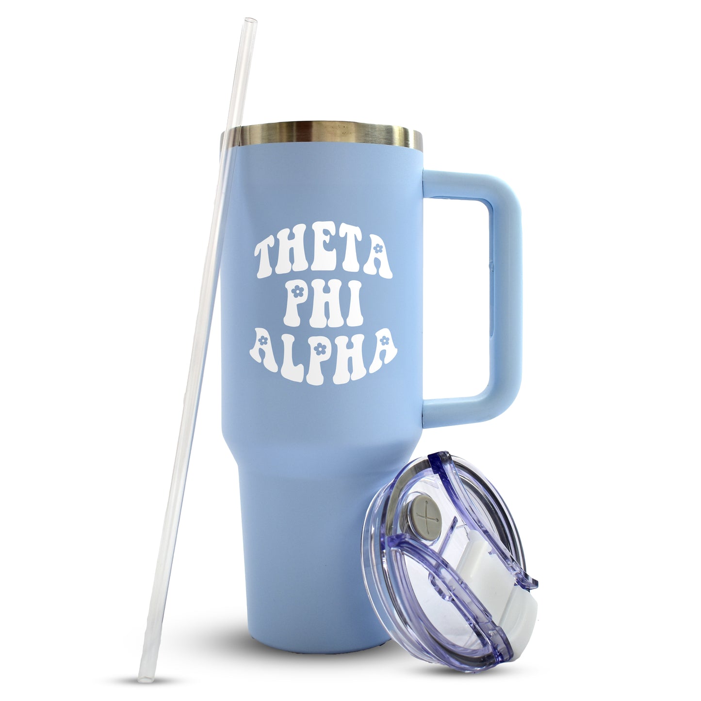 Theta Phi Alpha Tumbler - 40oz Stainless Steel with Handle
