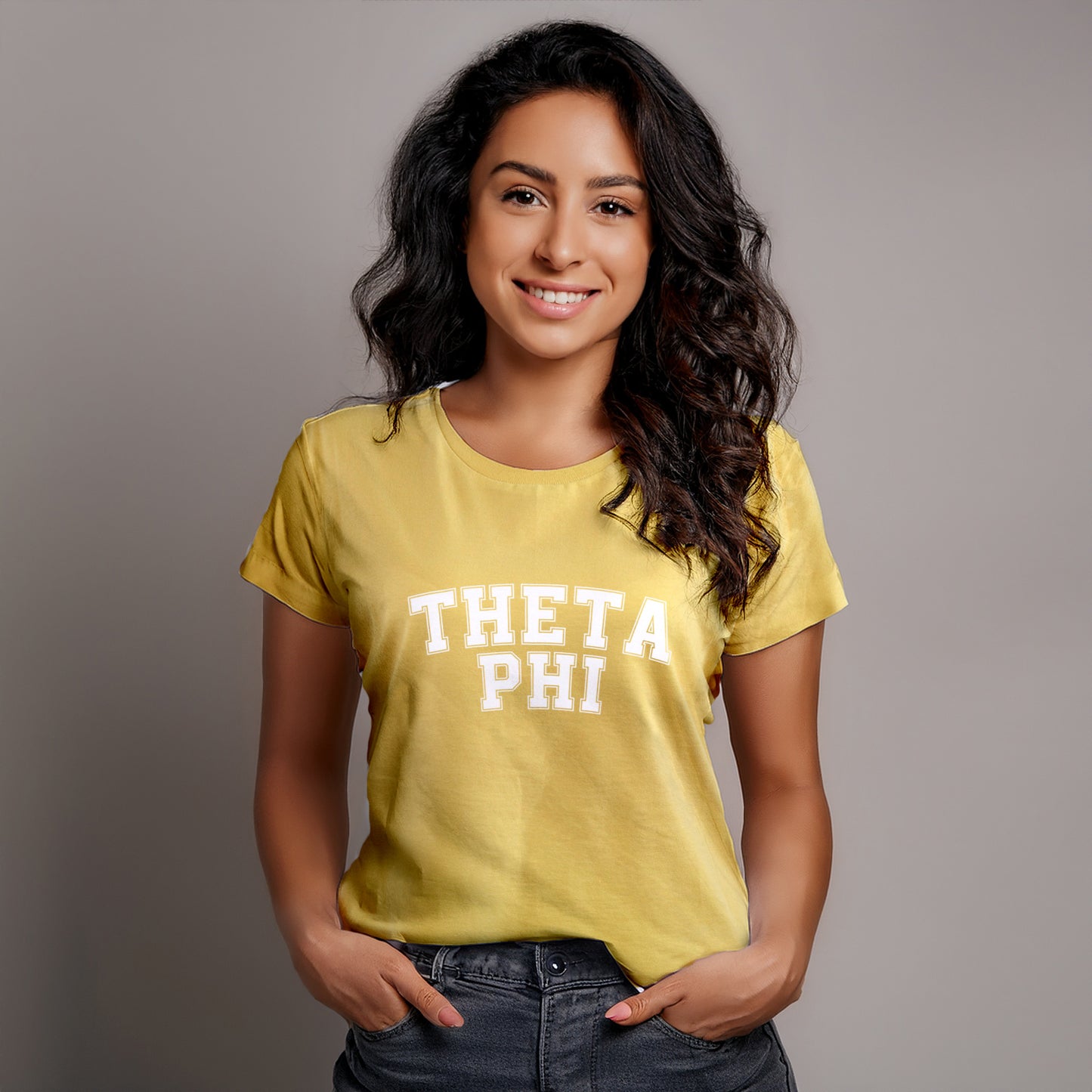 Theta Phi Alpha Sorority T-Shirt- Varsity Design