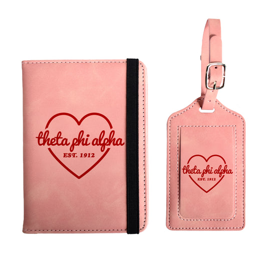 Theta Phi Alpha Passport Holder & Luggage Tag Travel Gift Set