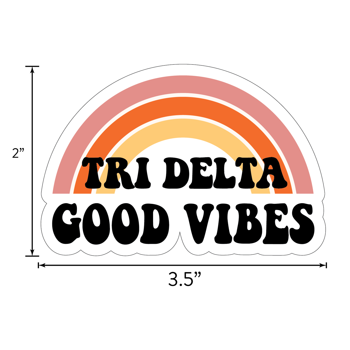 Delta Delta Delta <br> Retro Sticker Sheet