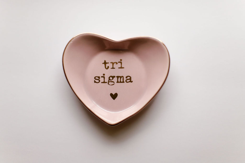 Sorority Shop Ceramic Ring Dish - Heart Shaped