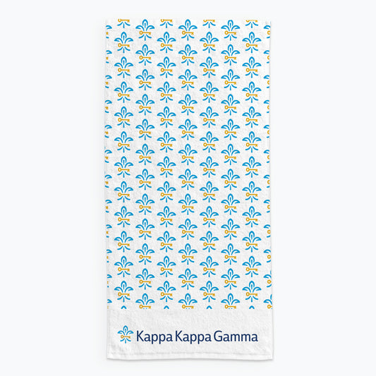 Kappa Kappa Gamma Beach Towel- Lightweight Brand Design