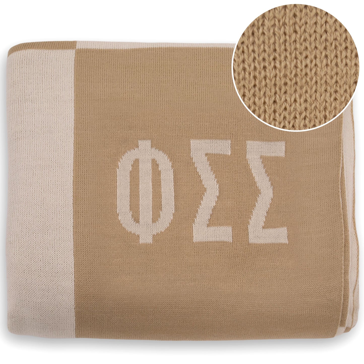 Phi Sigma Sigma Blanket - Acrylic Knit Checkered Blanket