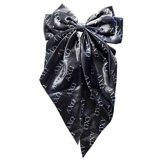 Alpha Chi Omega Greek Letters Hair Bow