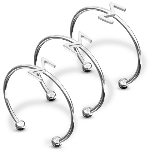 Sigma Sigma Sigma Silver Stacking Ring Set