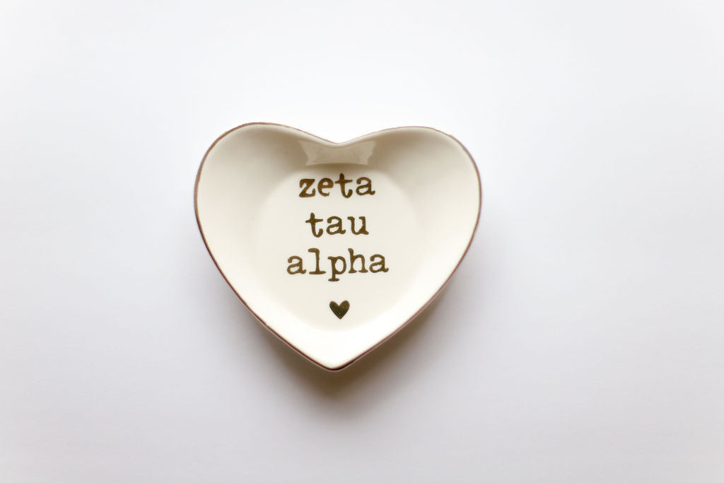 Sorority Shop Ceramic Ring Dish - Heart Shaped