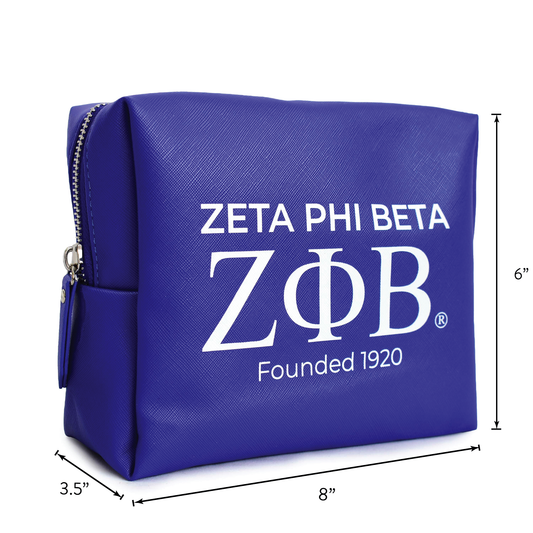 Zeta Phi Beta Makeup Bag- Brand Focus Design