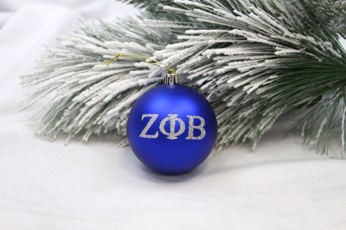 Zeta Phi Beta Ornament- Glitter Ball Design