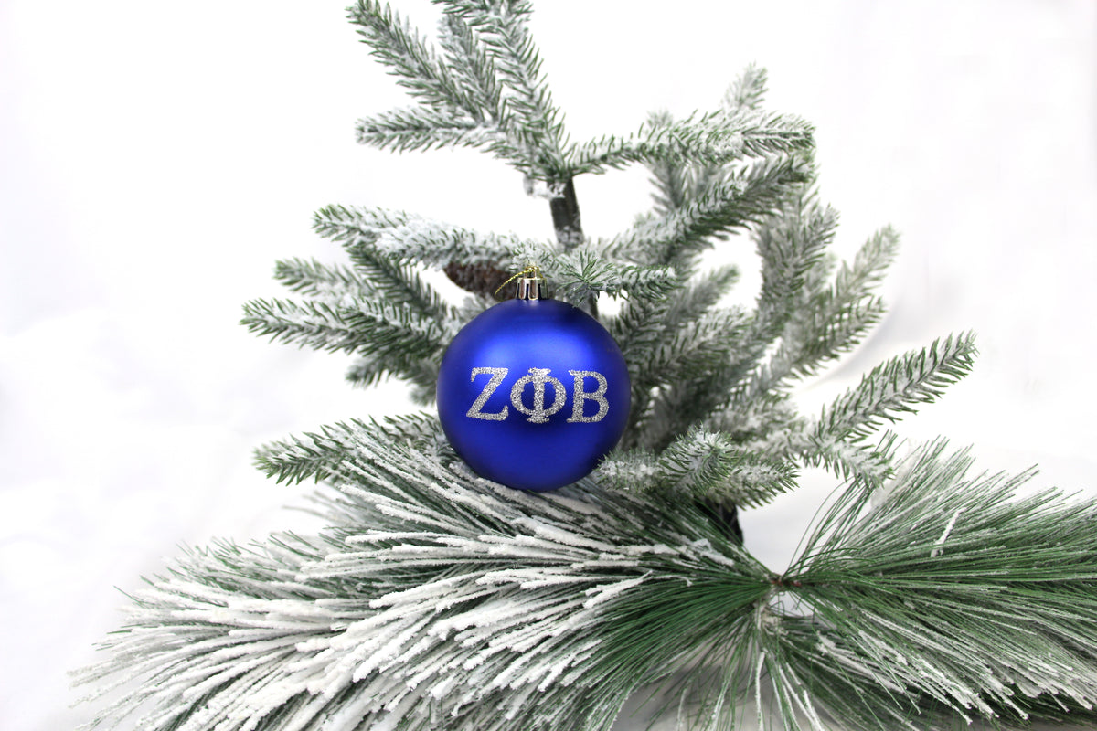 Zeta Phi Beta Ornament- Glitter Ball Design