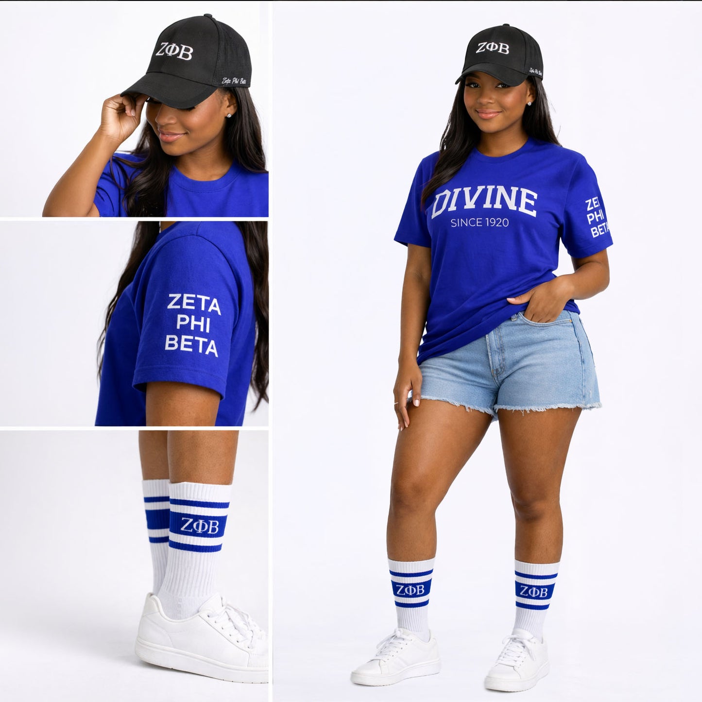 Zeta Phi Beta Sorority, Incorporated T-Shirt- Divine and Sorority Name Design