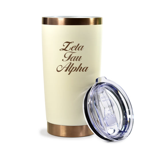 Zeta Tau Alpha 20 oz. Insulated Tumbler with Sorority Name