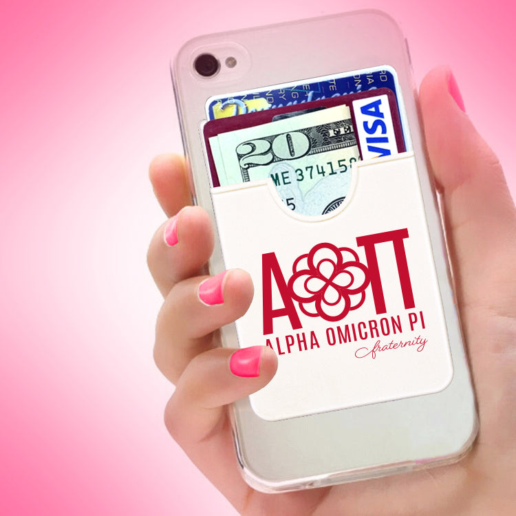 Alpha Omicron Pi Adhesive Wallet - Koala Pouch