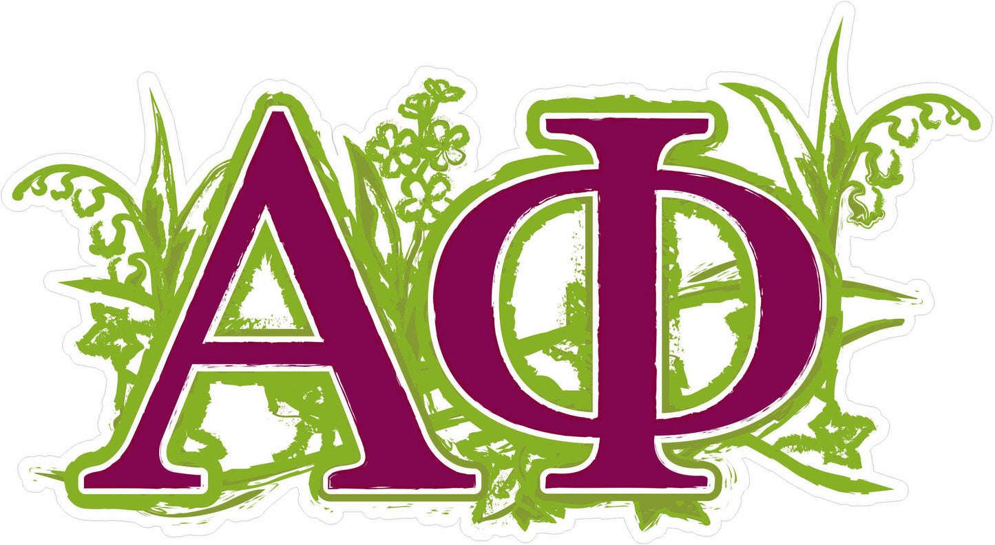 Alpha Phi <br>9.5 x 4.5 Laptop Skin/Wall Decal