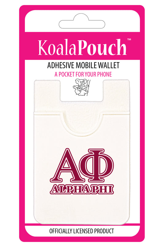 Alpha Phi Koala Pouch - Greek Letters Design - Phone Wallet