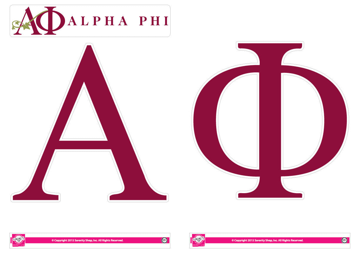 Alpha Phi <br> Jumbo Letter Decals