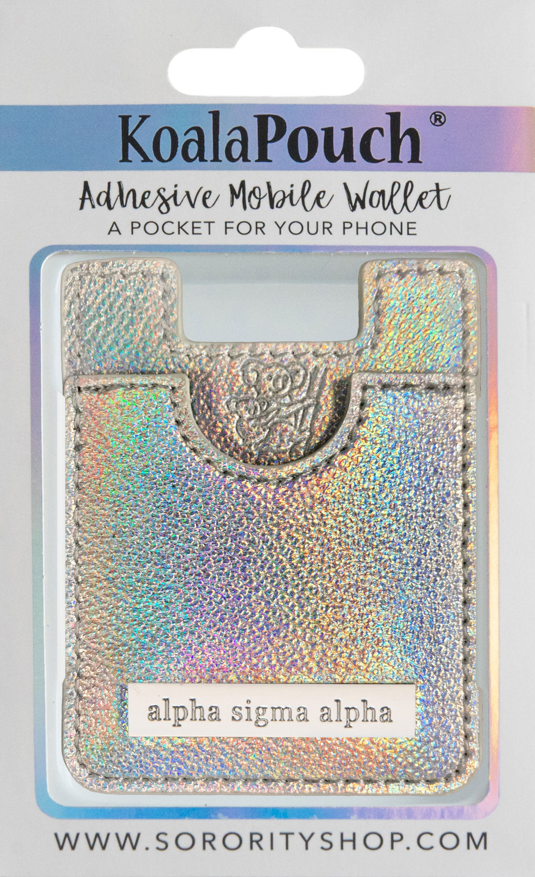 Alpha Sigma Alpha Glitter Koala Pouch