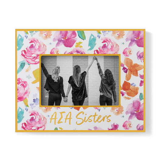 Alpha Sigma Alpha Picture Frame – Wooden Picture Frame for 4" X 6" Pictures