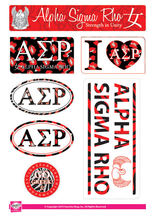Alpha Sigma Rho <br> Animal Print Stickers