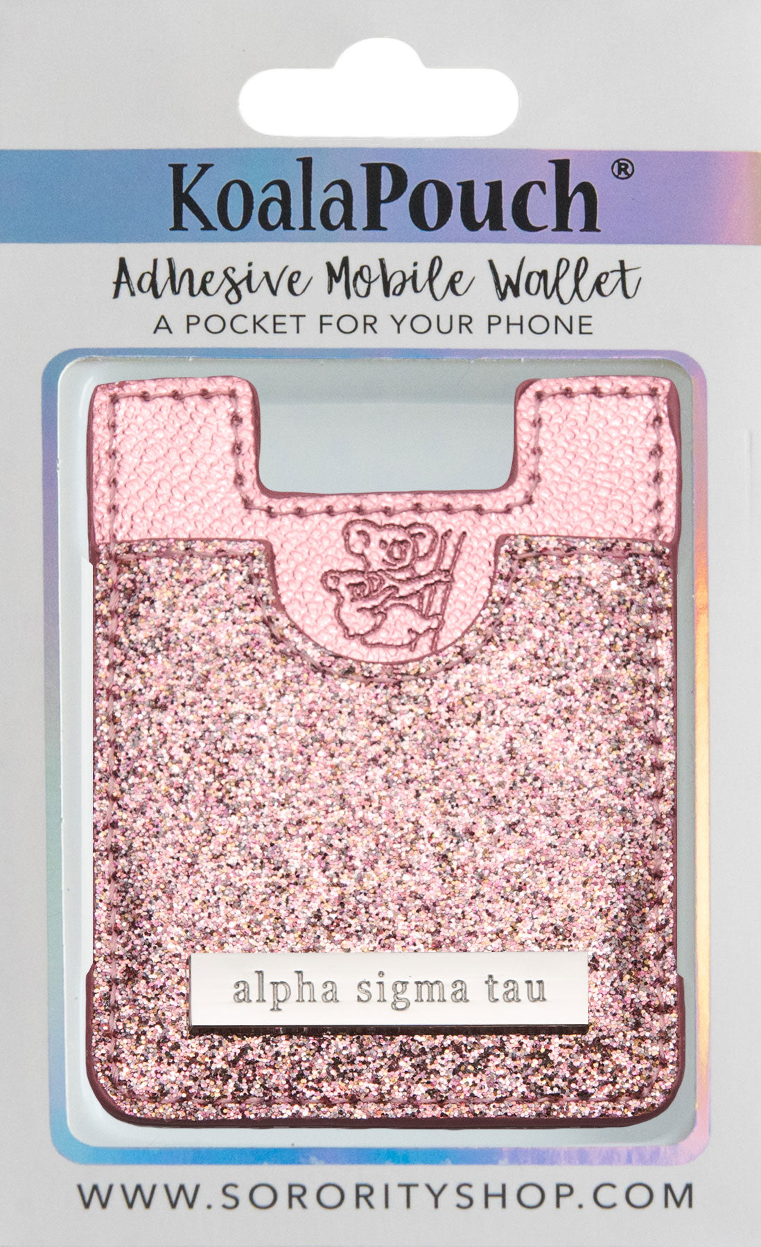 Alpha Sigma Tau Glitter Koala Pouch