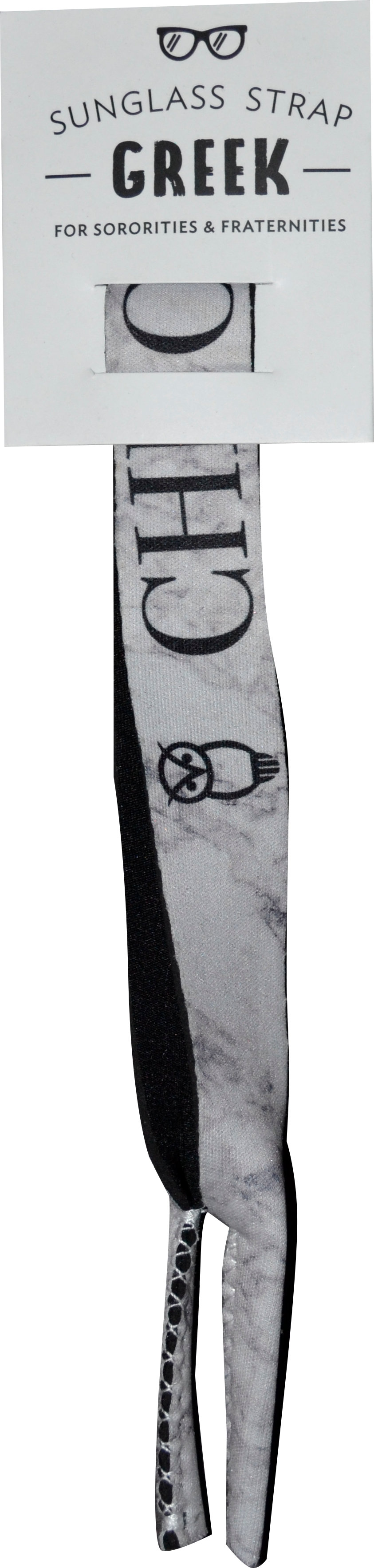 Chi Omega Sunglass Strap Packaging - Croakie