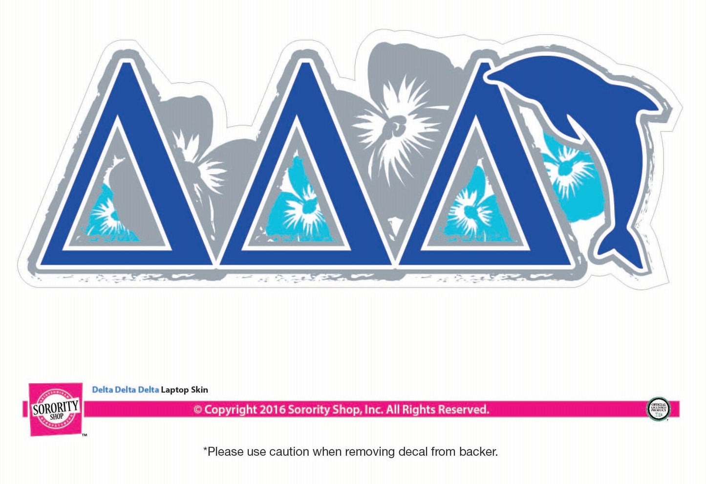 Delta Delta Delta <br>11.75 x 5.5 Laptop Skin/Wall Decal