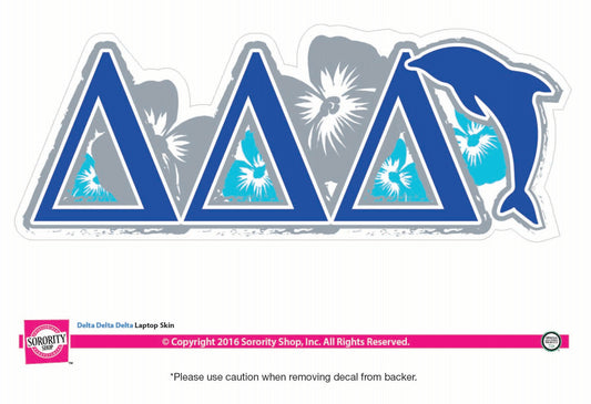 Delta Delta Delta <br>11.75 x 5.5 Laptop Skin/Wall Decal