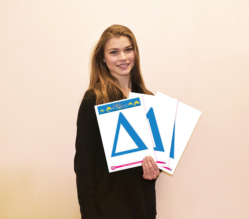 Delta Delta Delta <br> Jumbo Letter Decals