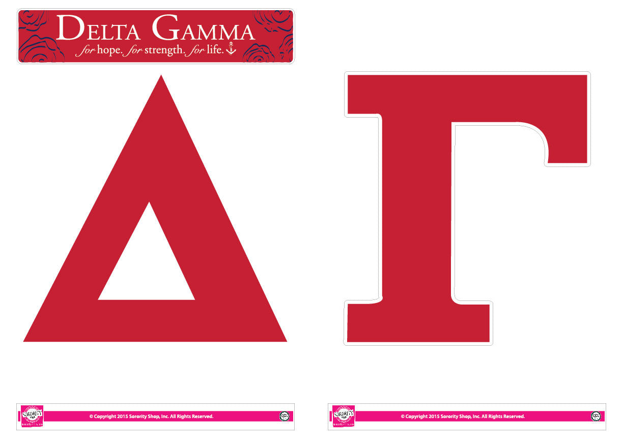Delta Gamma <br> Jumbo Letter Decals