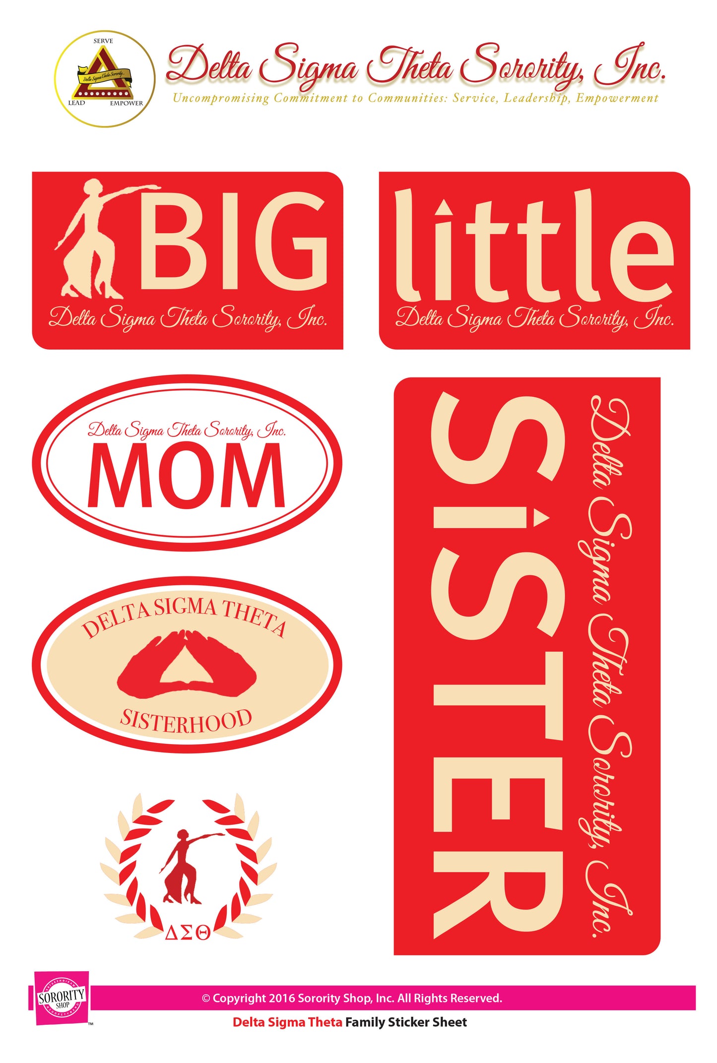 Delta Sigma Theta Family Stickers