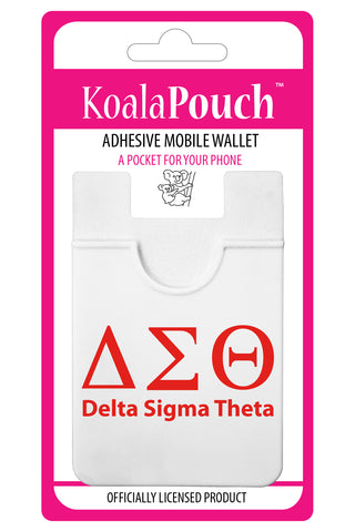 Delta Sigma Theta adhesive phone wallet koala pouch