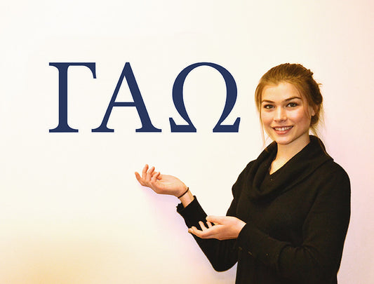 Gamma Alpha Omega <br> Jumbo Letter Decals