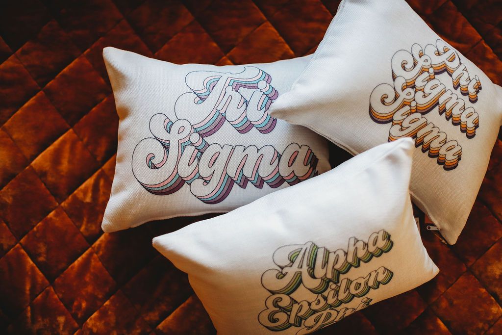Alpha Epsilon Phi Retro Throw Pillow