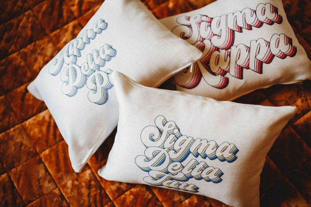 Sigma Kappa Retro Throw Pillow