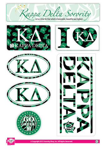 Kappa Delta <br> Animal Print Stickers