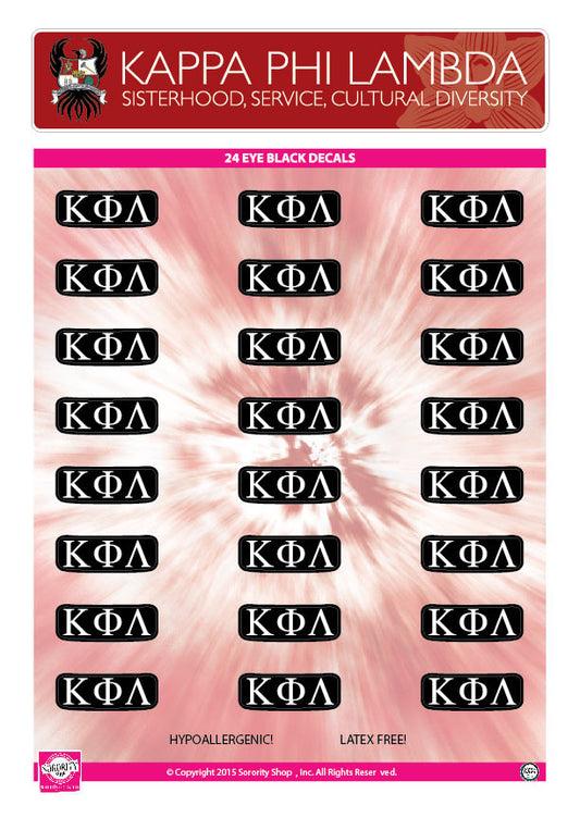 Kappa Phi Lambda Eye Black Decals