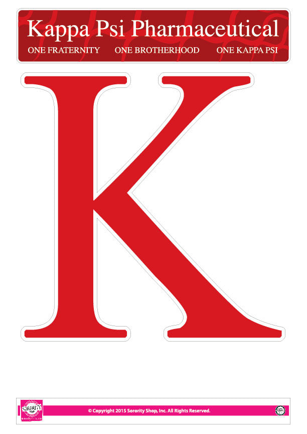 Kappa Psi <br> Jumbo Letter Decals
