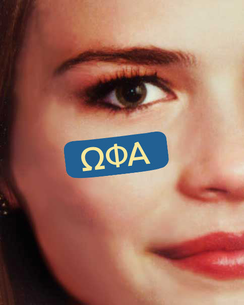 Omega Phi Alpha Eye Black Decals