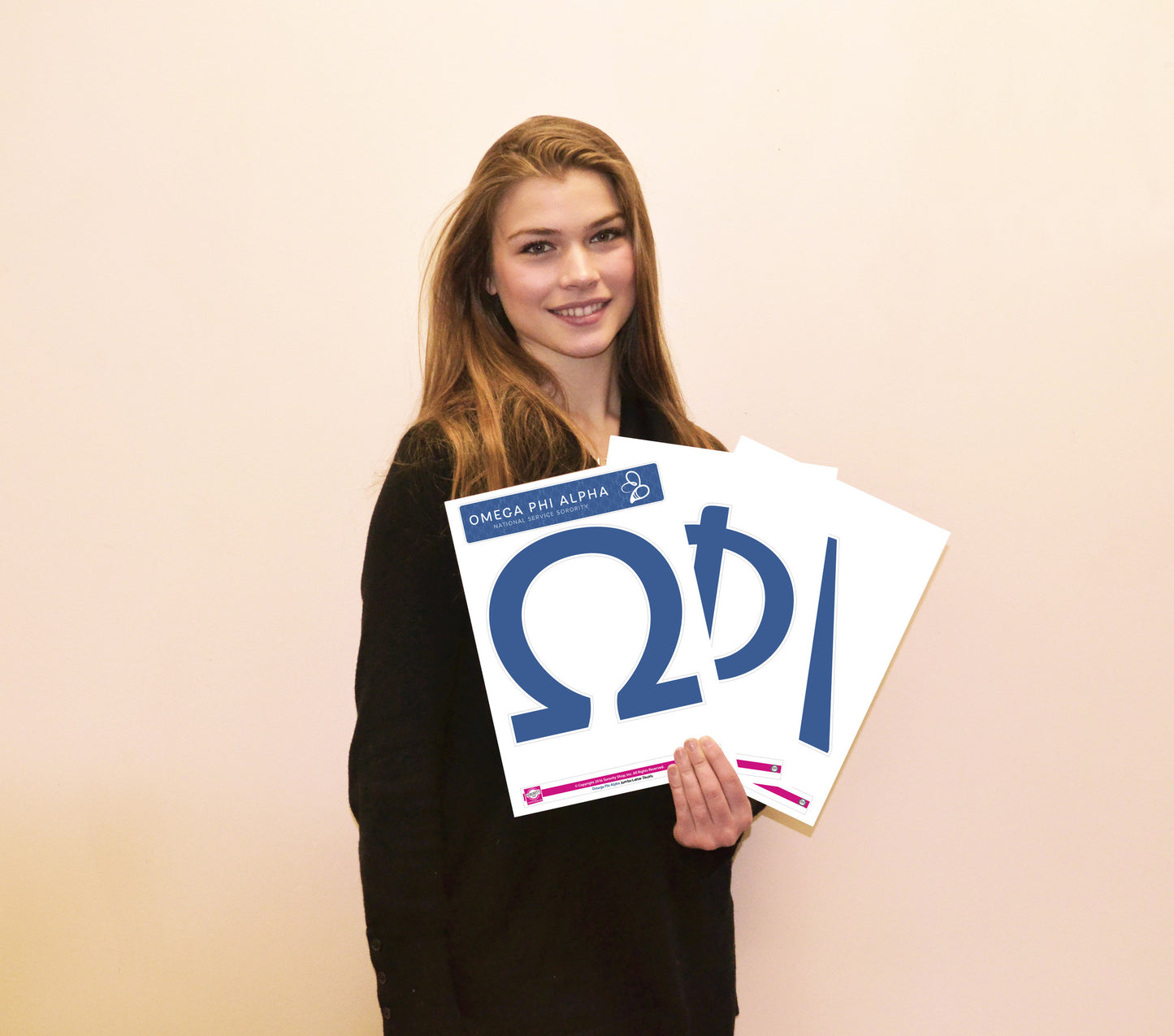 Omega Phi Alpha <br> Jumbo Letter Decals