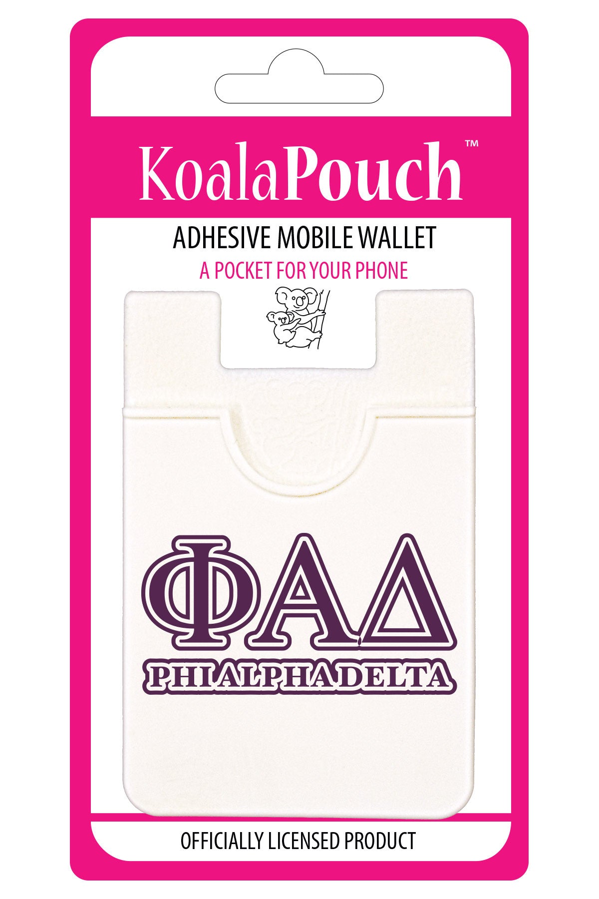 Phi Alpha Delta Koala Pouch - Greek Letters Design - Phone Wallet
