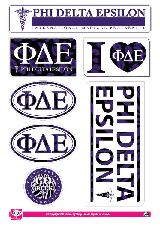 Phi Delta Epsilon <br> Animal Print Stickers